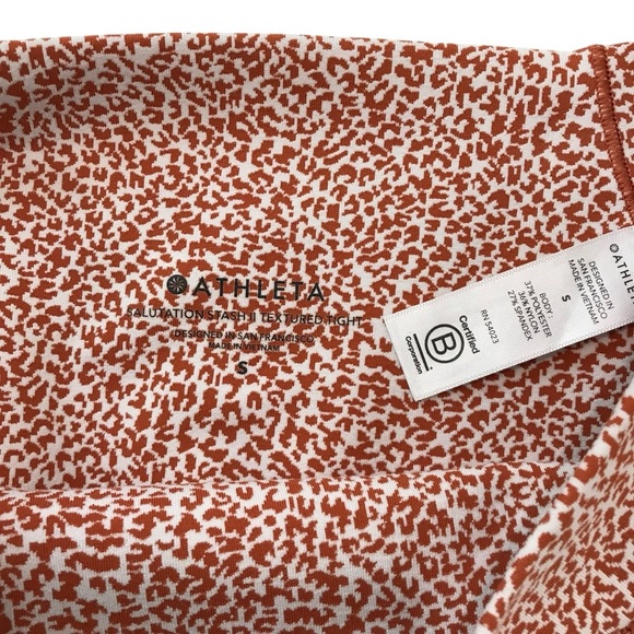 Athleta Hugh Rise Salutation Stash Pocket II Printed 7/8 Tight Leggings Small - Picture 3 of 4